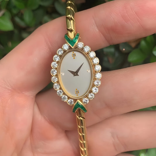 Lara™ Rhinestone Watch — handmade European gold rhinestone women's watch by CHIVIQUE