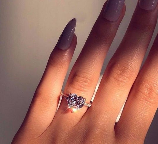 Cora™ Heart Ring — heart-shaped cubic zirconia pavé ring by CHIVIQUE