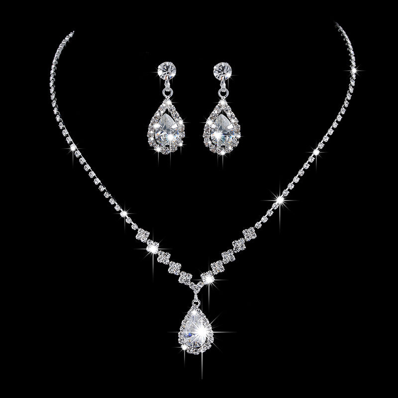Zircon Teardrop crystal pendant close-up