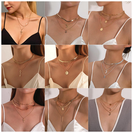 Sienna™ Coin Necklace — bohemian multilayer gold coin and shell necklace by CHIVIQUE