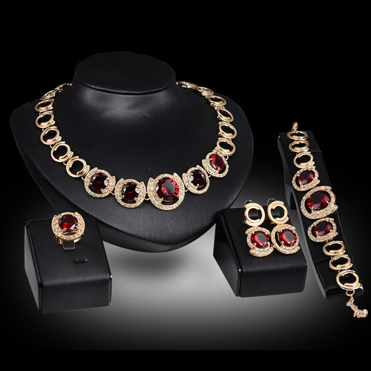 Vera™ Bridal Set — gold-toned crystal and zircon bridal jewellery collection by CHIVIQUE