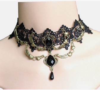 Clara™ Pearl Pendant — gothic lace-frame pearl pendant necklace by CHIVIQUE