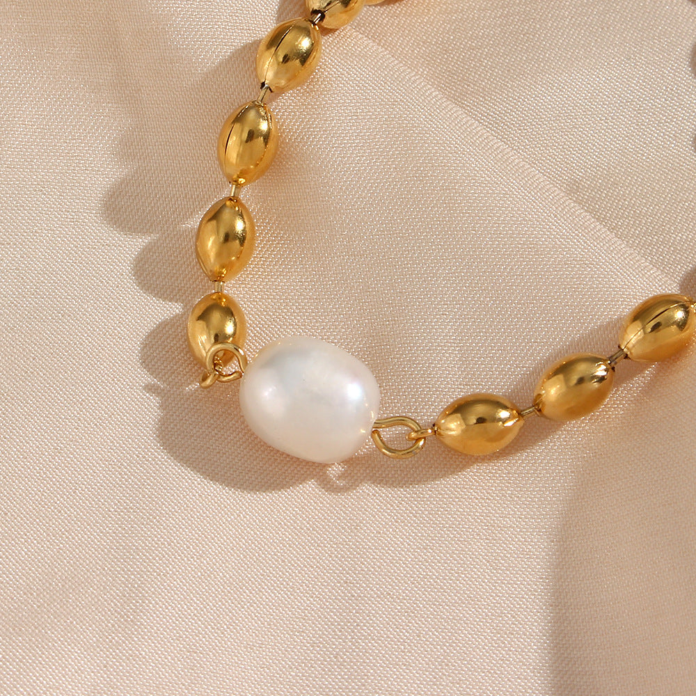 Neptune Pearl Necklace and matching bracelet