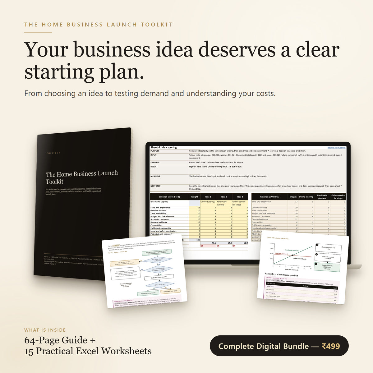 The Home Business Launch Toolkit | PDF + Excel | CHIVIQUE